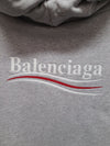 BALENCIAGA Graue Wave-Logo bestickte Hoodie 160928691 [P]