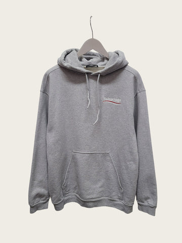BALENCIAGA Graue Wave-Logo bestickte Hoodie 160928691 [P]