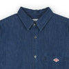 Danton Women's Regular Collar Shirt Light Indigo DT-B0442-LI 154327745 [P]