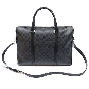 Gucci Black GG Coated Canvas Essence Classic Medium Briefcase 2WAY A0007X 160929830 [P]