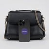 GUCCI Interlocking Leder Top Handle Ketten Schultertasche Schwarz 160627190 [P]