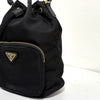 PRADA Nylon Dreieckslogo Bucket Bag Rucksack Schwarz (1NE864) 160961597 [P]