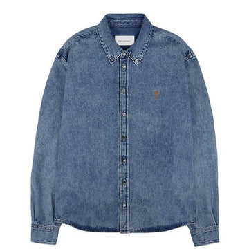 AMI Heart Logo Button Down Shirt 143915696 [P]