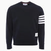 THOM BROWNE Klassischer diagonaler Pullover mit Ausschnitten Navy 160968345 [P]