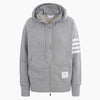THOM BROWNE Klassischer diagonaler Ärmelgrauer Kapuzenpullover 160968467 [P]