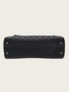 CHANEL Schwarzes Kaviar Grüner Echsen Coco Handle Groß 23 Serie 160971349 [P]