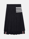 THOM BROWNE RWB Tab-Drop-Back Plain Weaving Wool Plissee Rock 133045411 [P]