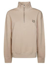 MAISON KITSUNE ボールドフォックスヘッドパッチコンフォートハーフジッパースウェットシャツOM00312KM0321P213 141544623 [P]