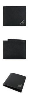 PRADA サフィアーノトライアングルロゴミニ財布 159044135 [P]