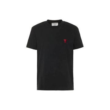 AMI Heart Logo Embroidered T-Shirt Black 161012214 [P]