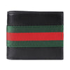 GUCCI メンズ ウェブ トレードマーク 二つ折り財布（ブラック） 1053 155100157 [P]