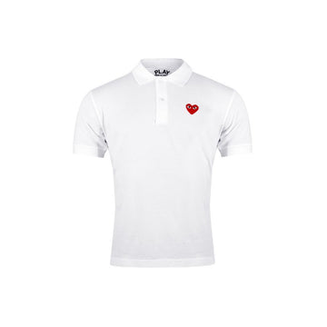 Comme Des Garcons Red Patch Collar T-shirt White 161012265 [P]
