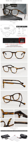 MONCLER Sonnenbrille ML5052 051 Luxus rechteckige Hornbrille Unisex 66369080 [P]
