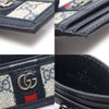 Gucci Navy GG Supreme Canvas Web Ophidia Card Case 523159 161013518 [P]