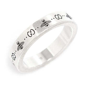 Gucci 925 Sterling Silver GG Non-Engraved Thin Ring Size 16 161013529 [P]