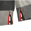THOM BROWNE Cardigan mit diagonalem Aufnäher in Grau MKC171F 982 161015057 [P]