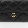 CHANEL Klassische Kaviar Mini-Chain Wallet Schwarz mit goldener Hardware 158643888 [P]