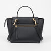 Celine Micro Belt Grained Calfskin Tote Shoulder Bag Black 159753552 [P]
