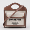 Burberry Two-Tone Mini Canvas Leather Pocket Tote Shoulder Bag 160071030 [P]