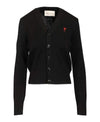 AMI Small Heart Logo V-Neck Cardigan 156729655 [P]
