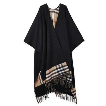 BURBERRY チェックウールカシミヤケープ 8078451 68493869 [P]