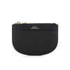 APC ジネーブ ハーフムーン ジッパー レディースカードケース F63439 LZZ BLACK 133623500 [P]