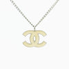 CHANEL Coco Mark Weiß Kettenhalskette 5VCHA29131 128665396 [P]