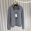 Celine Wool Cashmere Triomphe Knit Half-Zip Gray (S-grade/XL) 161179097 [P]
