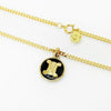 Celine Black Gold Macadam Necklace 5VCEA48196 135589356 [P]