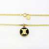 Celine Black Gold Macadam Necklace 5VCEA48196 135589356 [P]