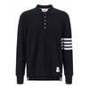 THOM BROWNE Texturiertes Piqué Poloshirt mit 4 Streifen (MJP234A J0248 415) 160989726 [P]