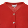 Ganni Merino Wool Butterfly Button Cardigan 159120373 [P]