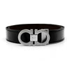 SALVATORE FERRAGAMO Gancini Schwarz/Braun Glänzende Wendegürtel 679535 644557 145240185 [P]