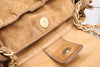 CHANEL Braune Wildleder-Akkordeon-Ketten-Schultertasche 161228054 [P]
