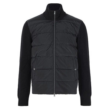 Herno Black Wool Knit Mixed Goose Down Zip-Up Jacket 26FW 161229851 [P]