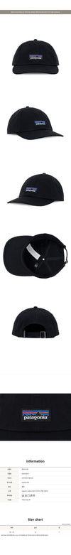 Patagonia Black P-6 Label Trad Baseball Cap 161230380 [P]