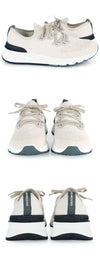 BRUNELLO CUCINELLI Herren Baumwolle Sneaker Strickschuh (Beige) MZUKISO250 CW751 159046399 [P]