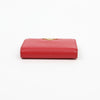 Prada Saffiano Leather Zipper Coin Wallet Red 159123106 [P]