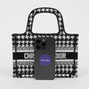 DIOR Houndstooth Small Book Tote Tasche Schwarz Weiß 158542256 [P]