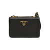 Prada Saffiano Double Zipper Crossbody Bag Black 159537338 [P]
