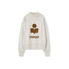 ISABEL MARANT ベルベットロゴスウェットシャツエクリュキャメル26FW 159428015 [P]