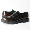 PRADA Leder Slipper in Schokoladenbürstung (2DE127 G 000F 055 F0038) 156114032 [P]