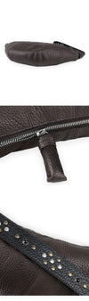 LEMAIRE Unisex Western Stud Medium Croissant Bag (Dunkel-Schokolade) BG0208 LL0137 BR490 155332922 [P]