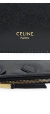 CELINE Damen Glänzende Kalbsleder Medium Clutch Tasche Schwarz 38NO 153364408 [P]