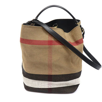 Burberry Black Leather Check Ashby Medium Hobo 2WAY 39457261 161286238 [P]