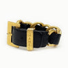 CHANEL ゴールドチェーンレザーブレスレット 5VCHA13691 150217424 [P]
