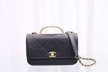 CHANEL ゴールドハンドルチェーンストラップショルダーバッグ AS5612 161289148 [P]