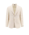 FENDI Weißer FF Baumwoll-Leinen Blazer Leinenjacke 152204500 [P]