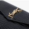Saint Laurent Cassandra Monogram Crocodile Embossed Envelope Clutch with Gold Hardware Small 157954770 [P]