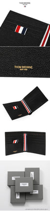 Thom Browne Wallet Tab Pebble Grain Bifold Black 33223276 [P]